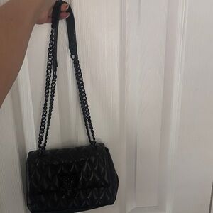 Elegant Black Quilted Shoulder Bag
